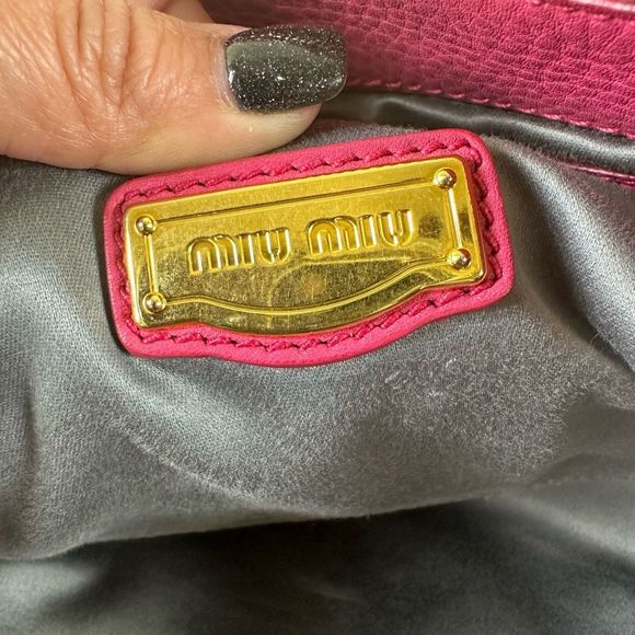 Miu Miu Pink Leather Handbag W/ Certificate of Authenticity - Picture 5 of 16